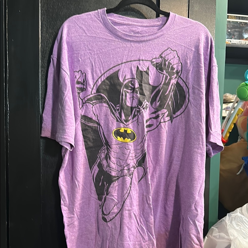 Batman Purple and Black Short Sleeve Tee
